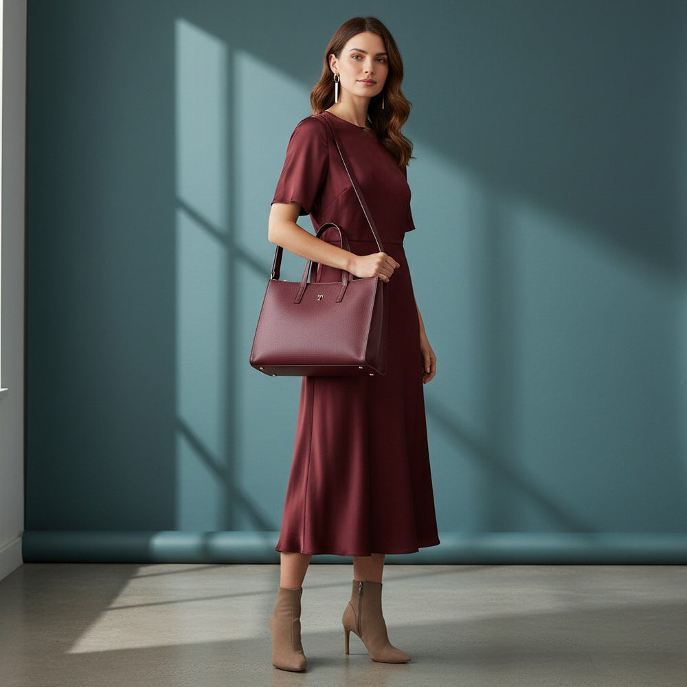 Talarico Shopper Bag Rania of Jordan in Hammered Leather