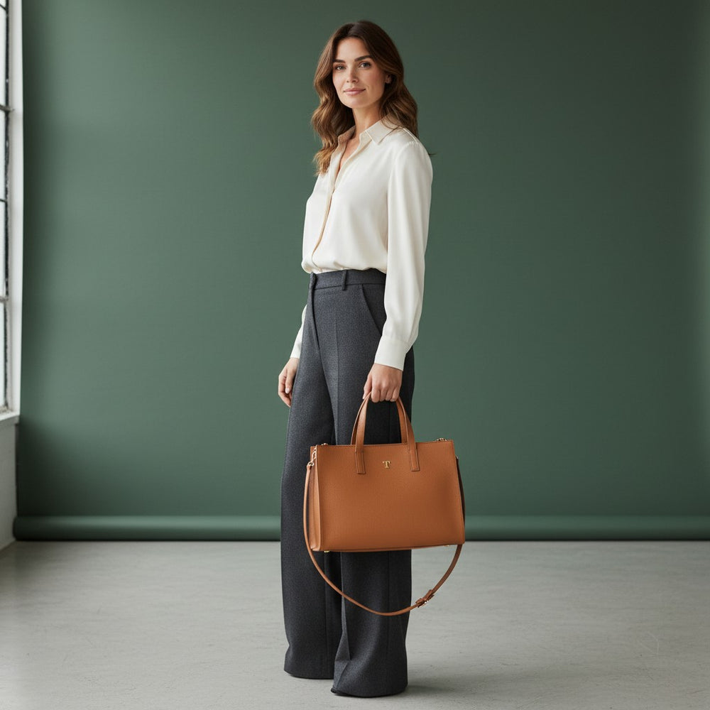 Rania of Jordan Shopper Bag in Grained Leather