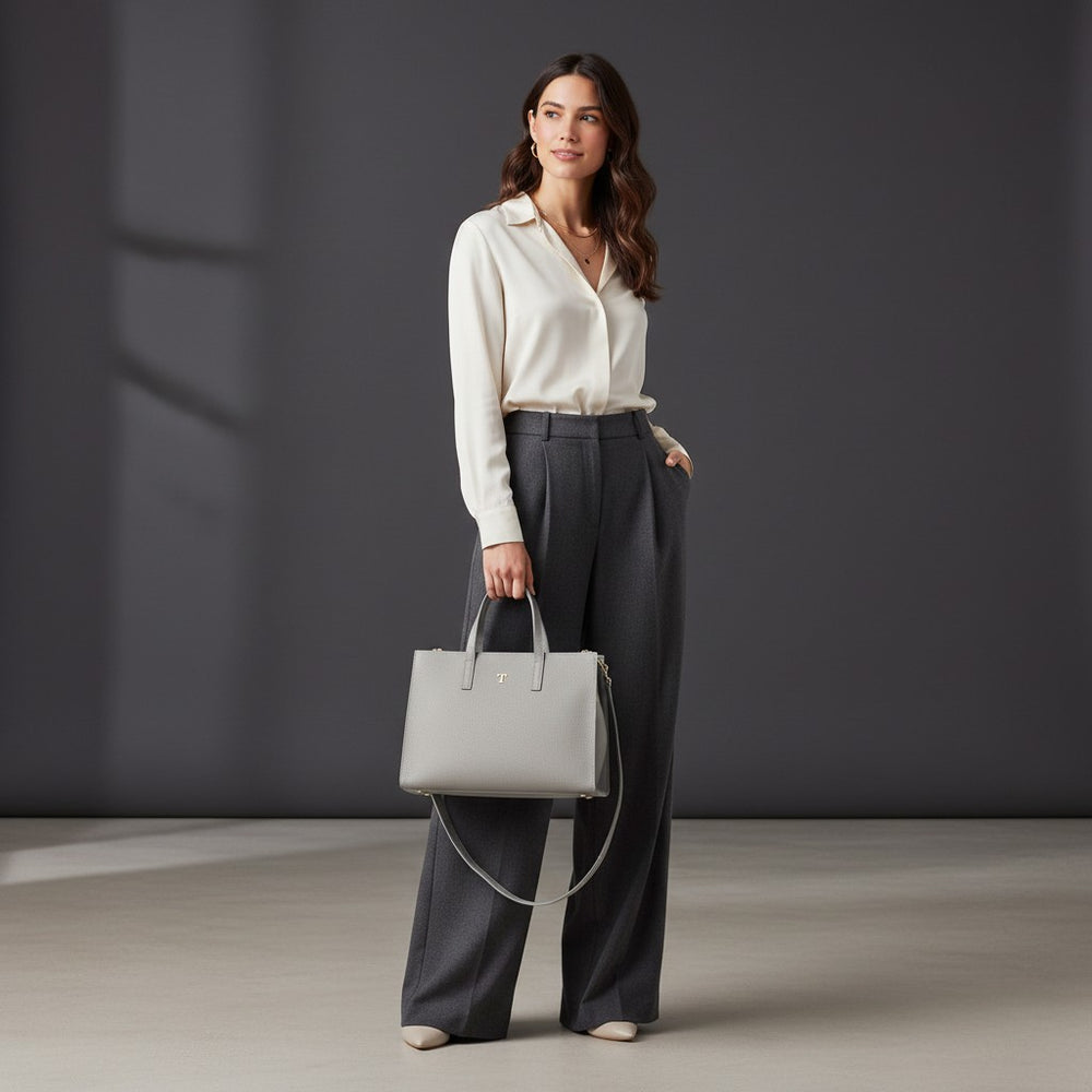 Talarico Shopper Bag Rania of Jordan in Hammered Leather