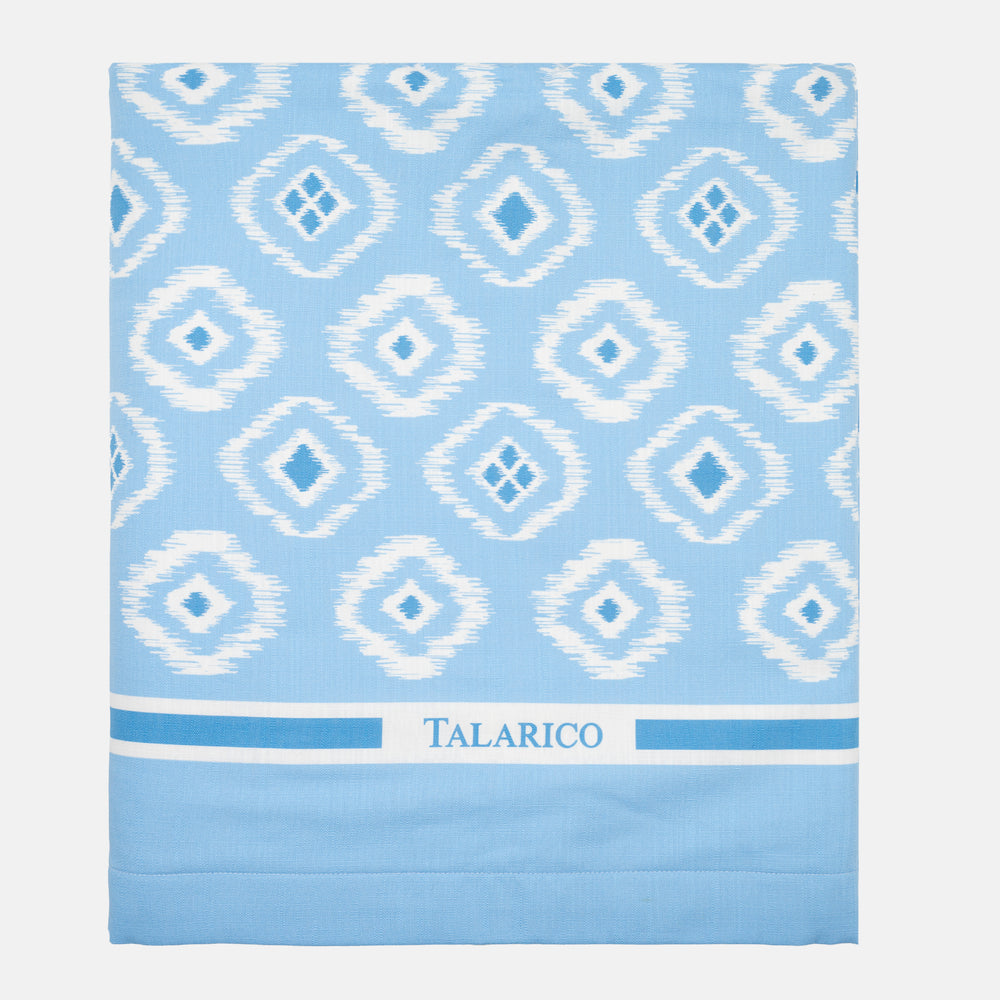 Telo Mare in Lino e Spugna | Fantasia Soverato | Celeste