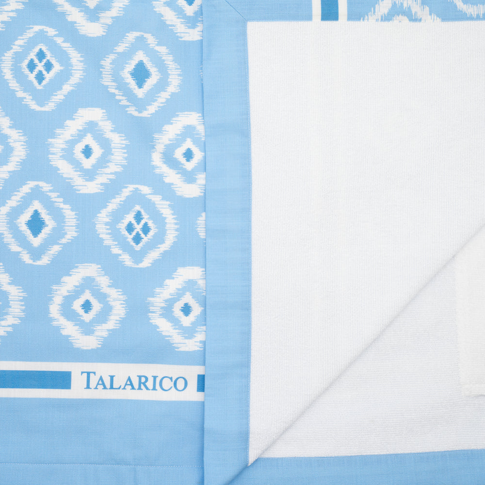 Telo Mare in Lino e Spugna | Fantasia Soverato | Celeste