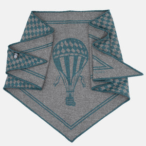 Triangolo in Lana e Cashmere | Fantasia Mongolfiera Ottanio - TAL-191-8