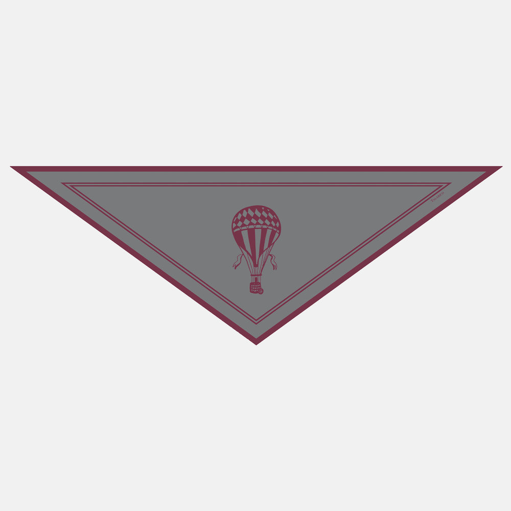 Triangolo in Lana e Cashmere | Fantasia Mongolfiera Bordeaux - TAL-191-13