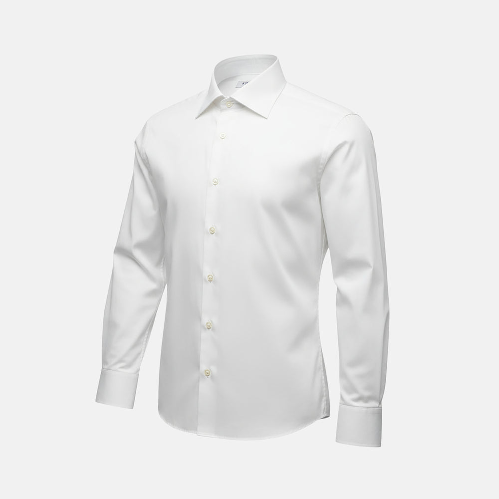 Camicia  Talarico Classica Bianca  in Cotone Luxury - Bianco (TE101010)