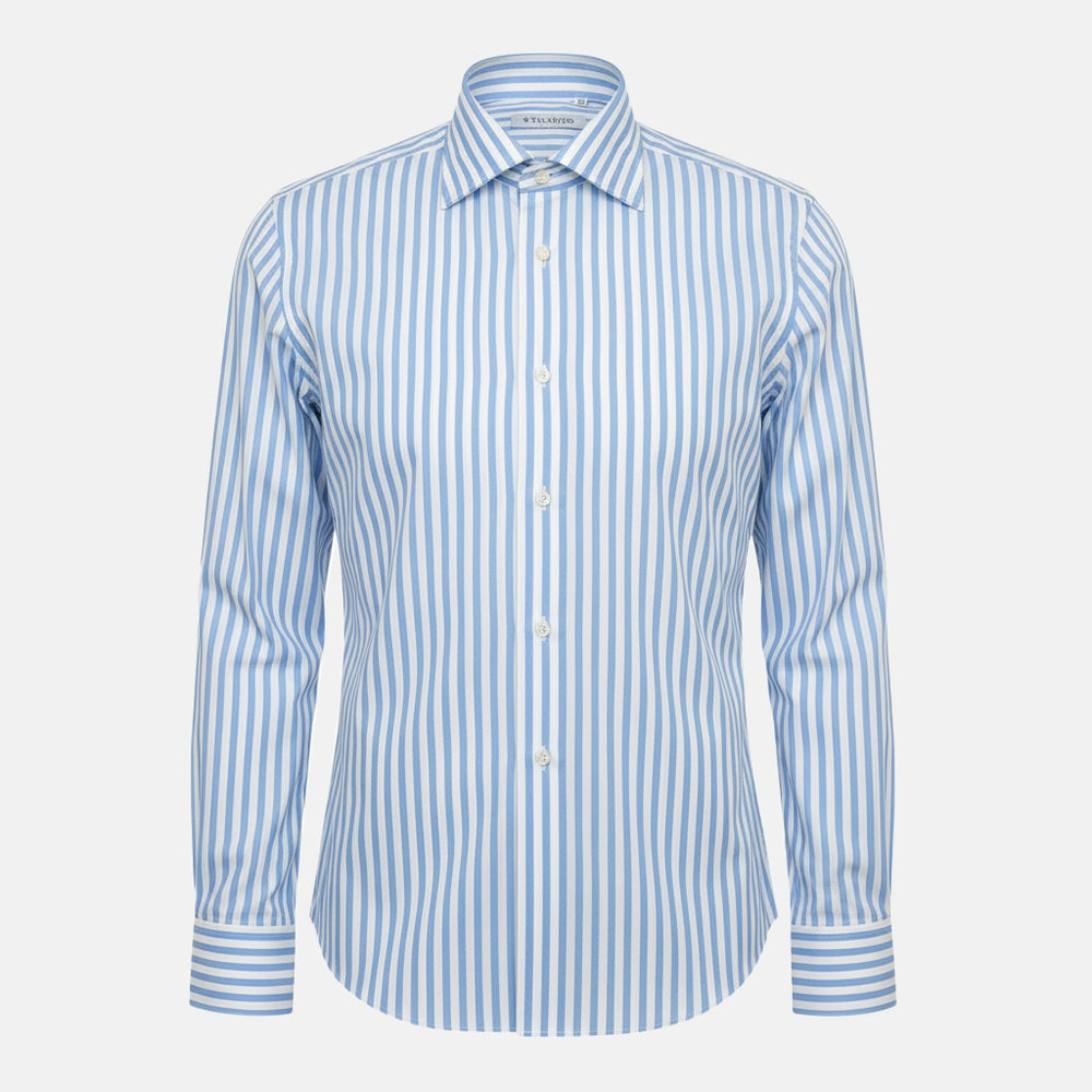 Camicia  Talarico in Cotone Celeste a Righe (TE1019015)