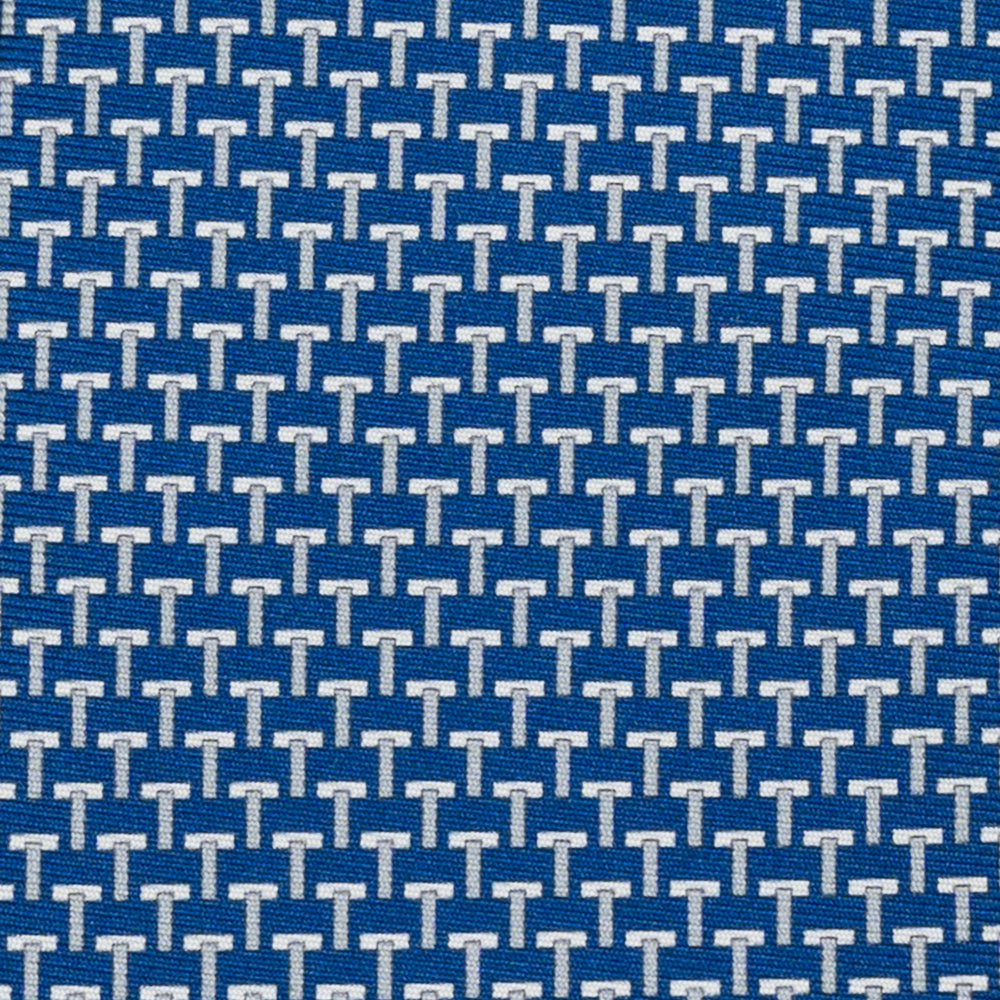 Cravatte 3 pieghe seta T Iconica Blu Grigio