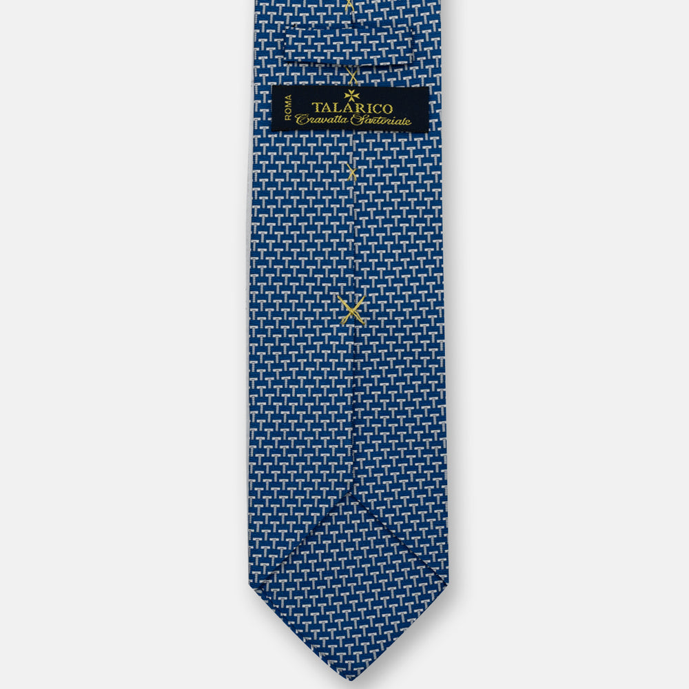 Cravatte 3 pieghe seta T Iconica Blu Grigio