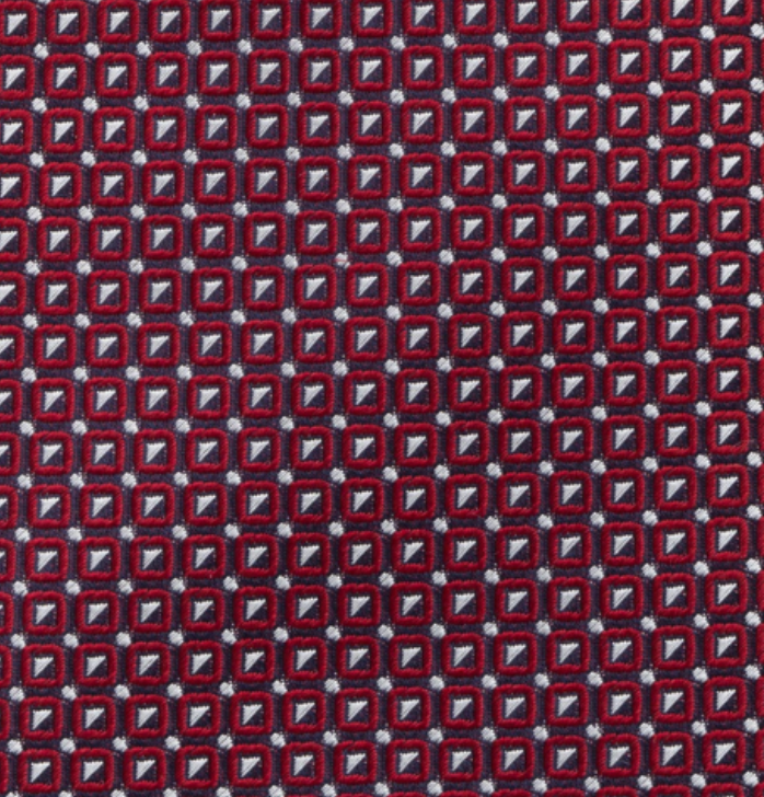Cravatta Collezione 1999 in Seta Pesante Blu-Rosso JD010