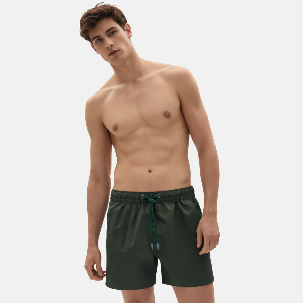 Versilia - Costume da bagno Uomo Elegante | Tinta Unita Verde