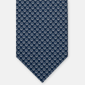 CRAVATTA 3 PIEGHE IN SETA, MICROFANTASIA, BLU GRIGIO - JC065324_1 T