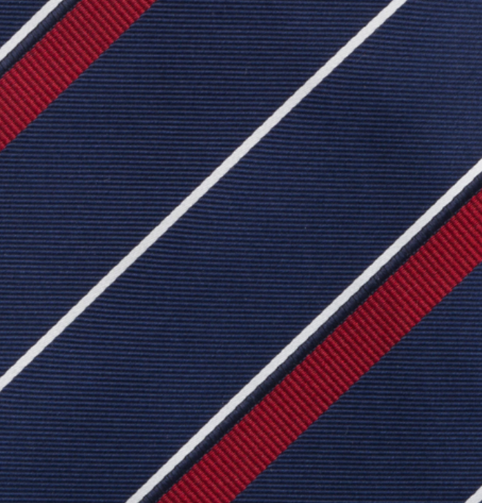 Cravatta Collezione 1999 in Seta Pesante Regimental Blu Rosso JD011