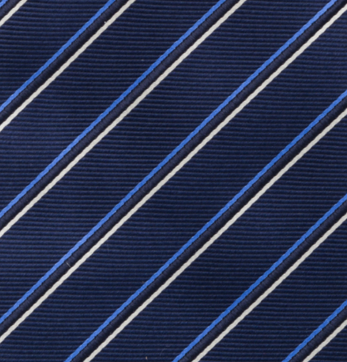 Cravatta Collezione 1999 in Seta Pesante con Righe Sottili, Blu Azzurro JD014