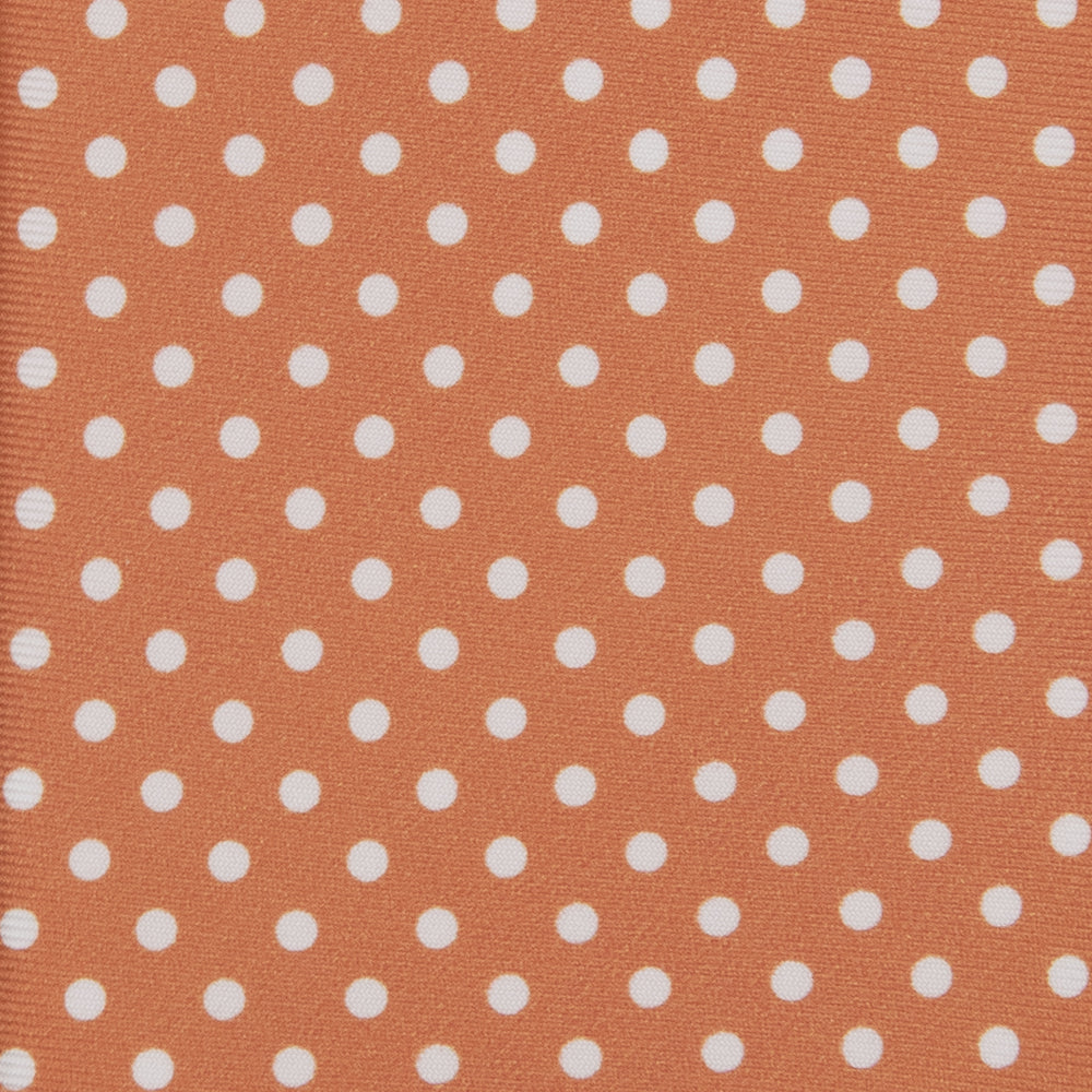 3-Fold Silk Polka Dot Pattern Tie, Orange - M6847
