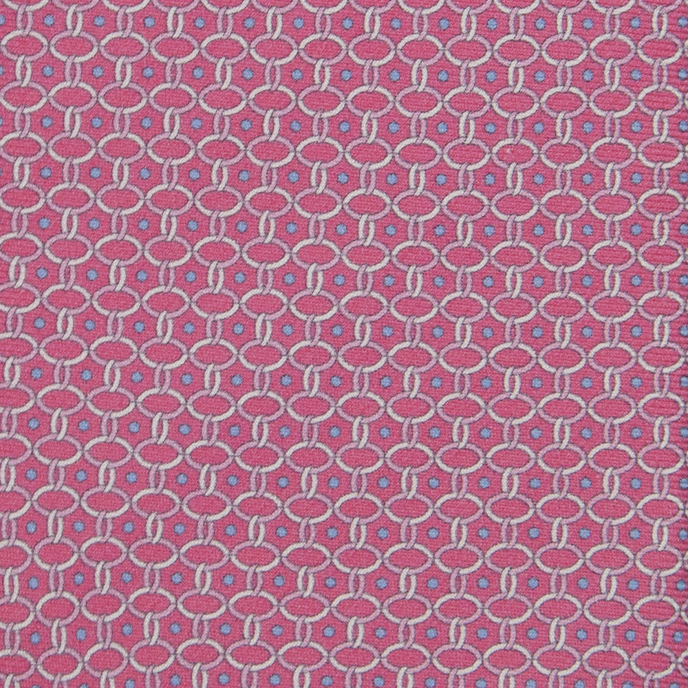 Cravatta 3 pieghe in Seta Fantasia Concatenata, Rosa Scuro - MO9962