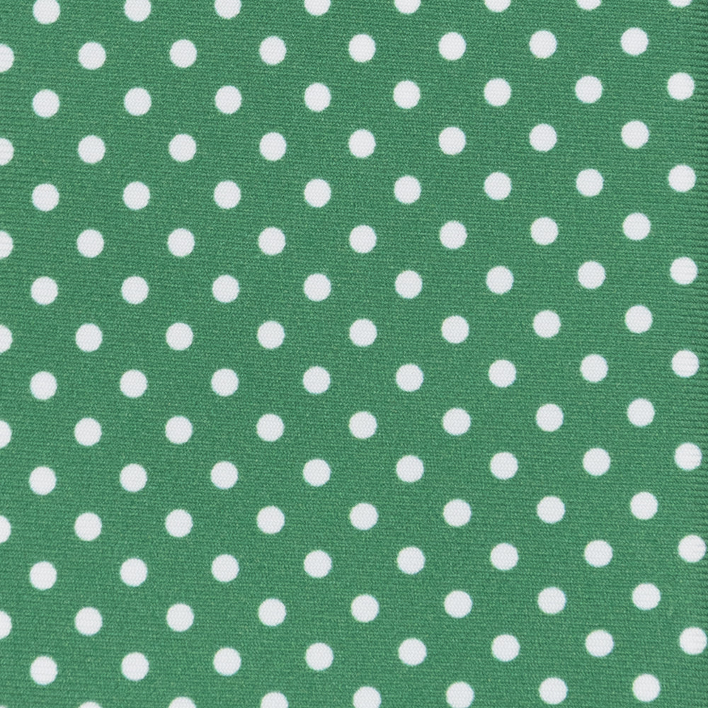 3-Fold Silk Tie Polka Dot Pattern, Green - M6847