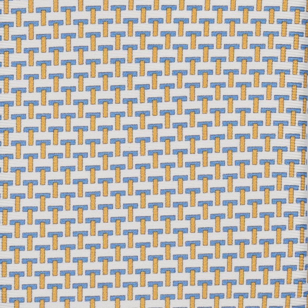 Cravatte 3 pieghe seta T Iconica Bianco Giallo