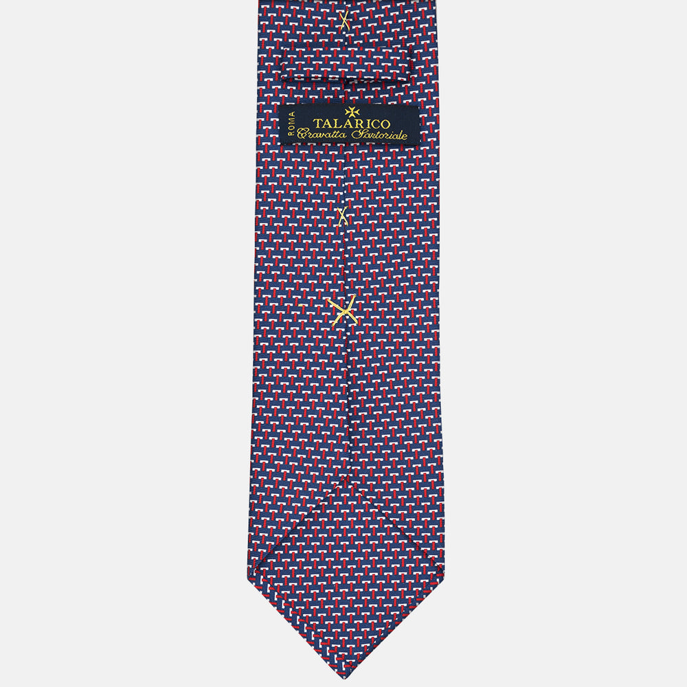 Cravatte 3 pieghe seta T Iconica Blu Rosso