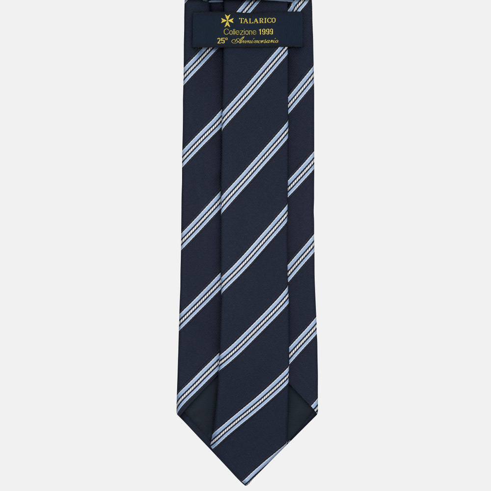 Cravatta Collezione 1999 in Seta Pesante Regimental Blu Celeste