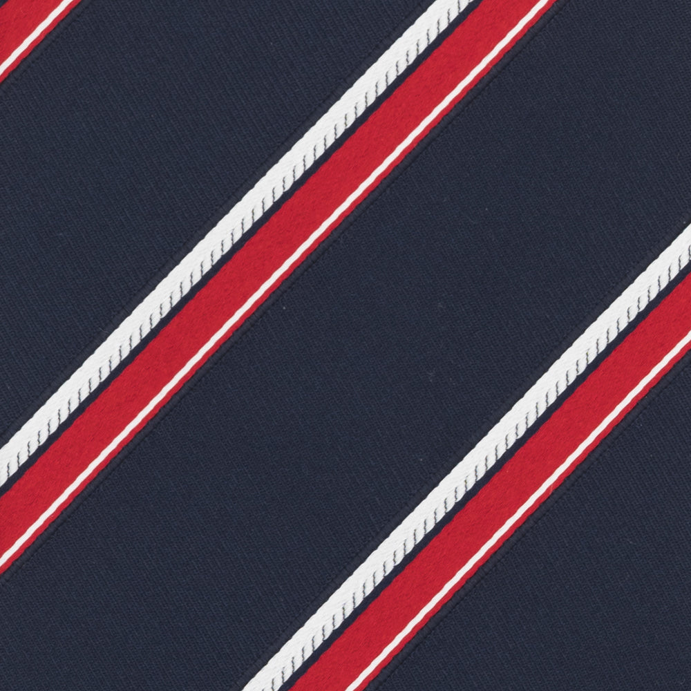 Cravatta Collezione 1999 in Seta Pesante Regimental, Blu Rosso