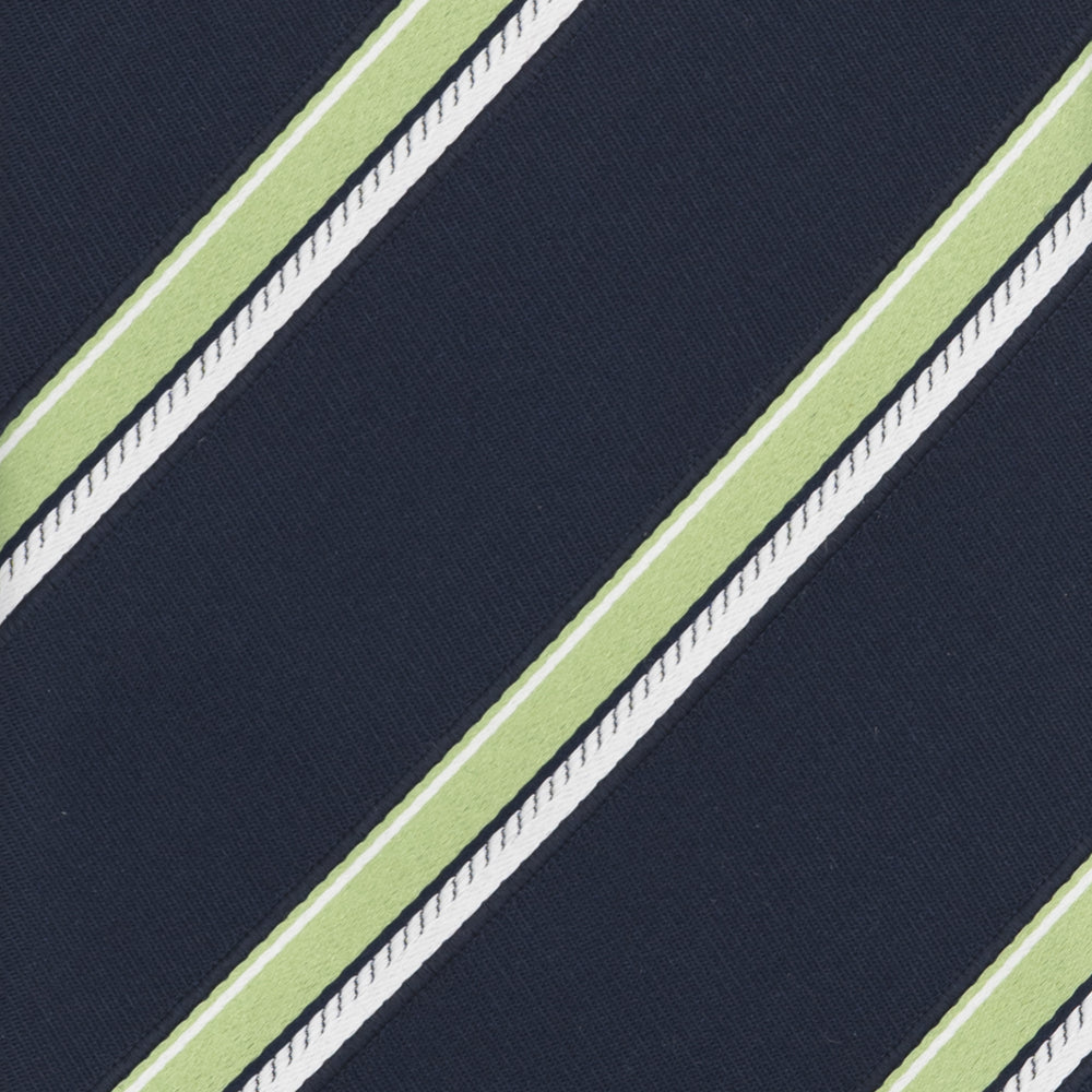 Cravatta Collezione 1999 in Seta Pesante Regimental, Blu Verde JD15