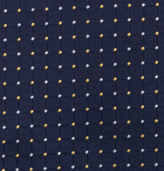 Cravatta Collezione 1999 in Seta Pesante Blu Giallo