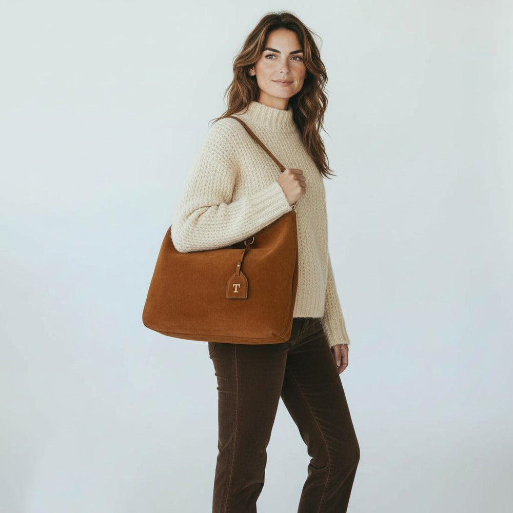 Borsa Charme Talarico in Camoscio Cuoio